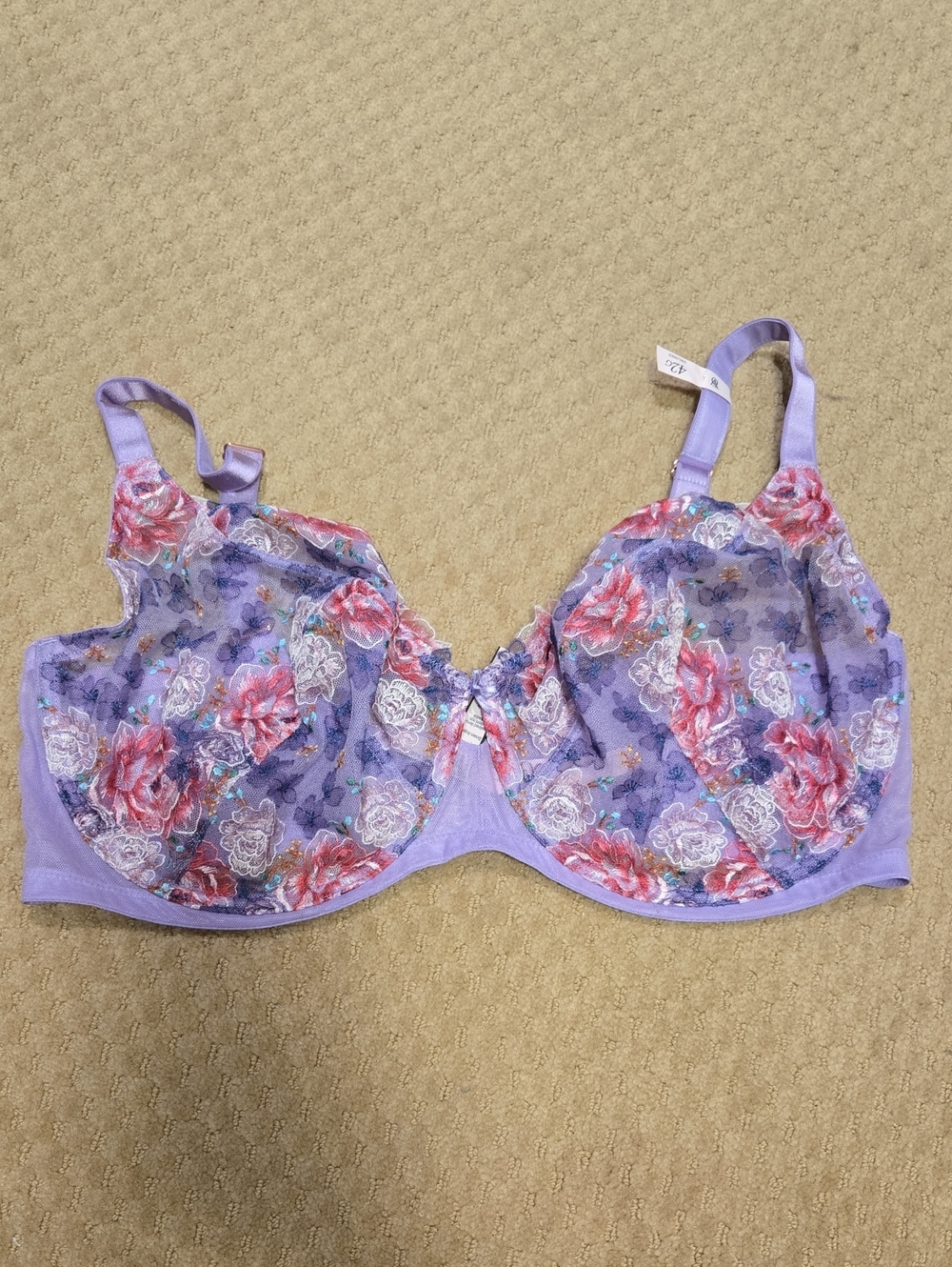 Victorias secret Floral Lace Underwire Bra in Lavender - Women Intimates 42G